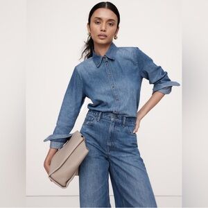 Banana Republic Perfect Cotton Hemp Shirt Size XS